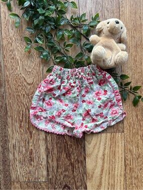 Ralph Lauren Pink Floral Elastic-Waist Diaper Cover